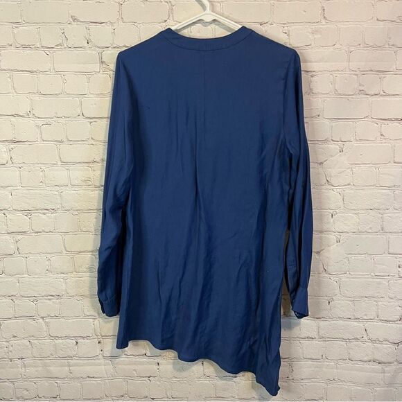 Soft Surroundings asymmetrical blue blouse size small - Picture 6 of 8